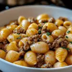 Creamy Beef and Shells