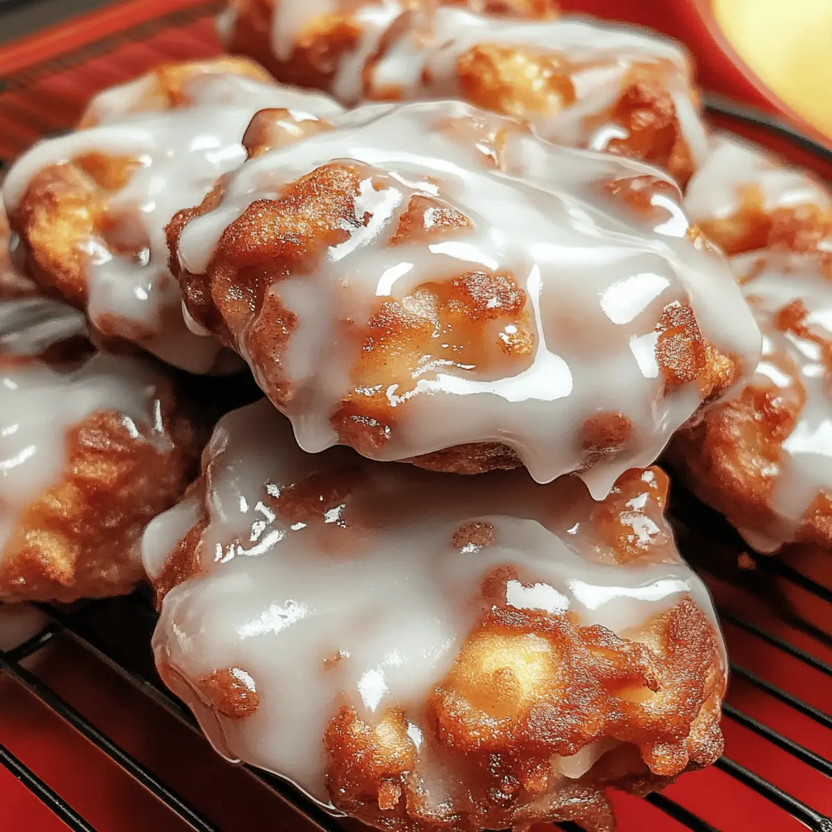 Soft Cinnamon Apple Fritters with Vanilla Glaze for Cozy Mornings