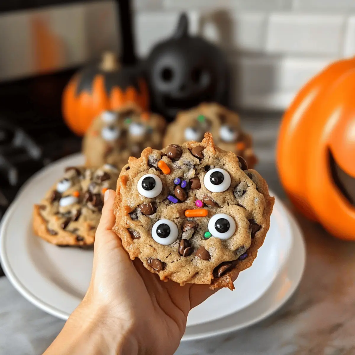 Irresistible Halloween Chocolate Chip Cookies with Sprinkles