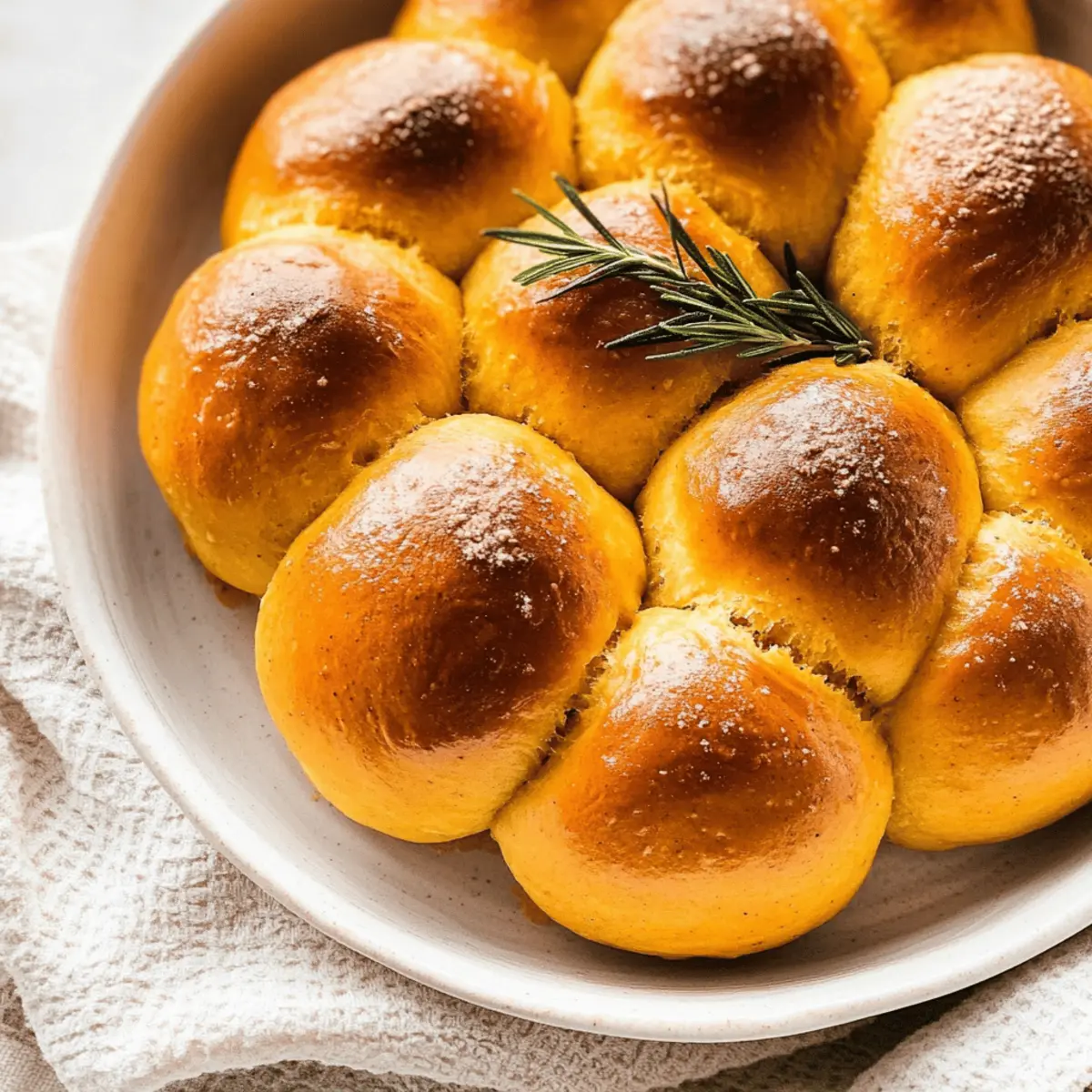 Soft Rosemary Pumpkin Dinner Rolls to Elevate Any Meal