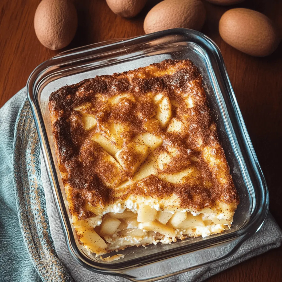 Delicious Apple Cinnamon Cottage Cheese Bake for Easy Mornings