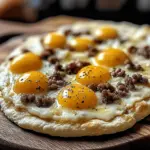 Biscuits and Gravy Breakfast Pizza