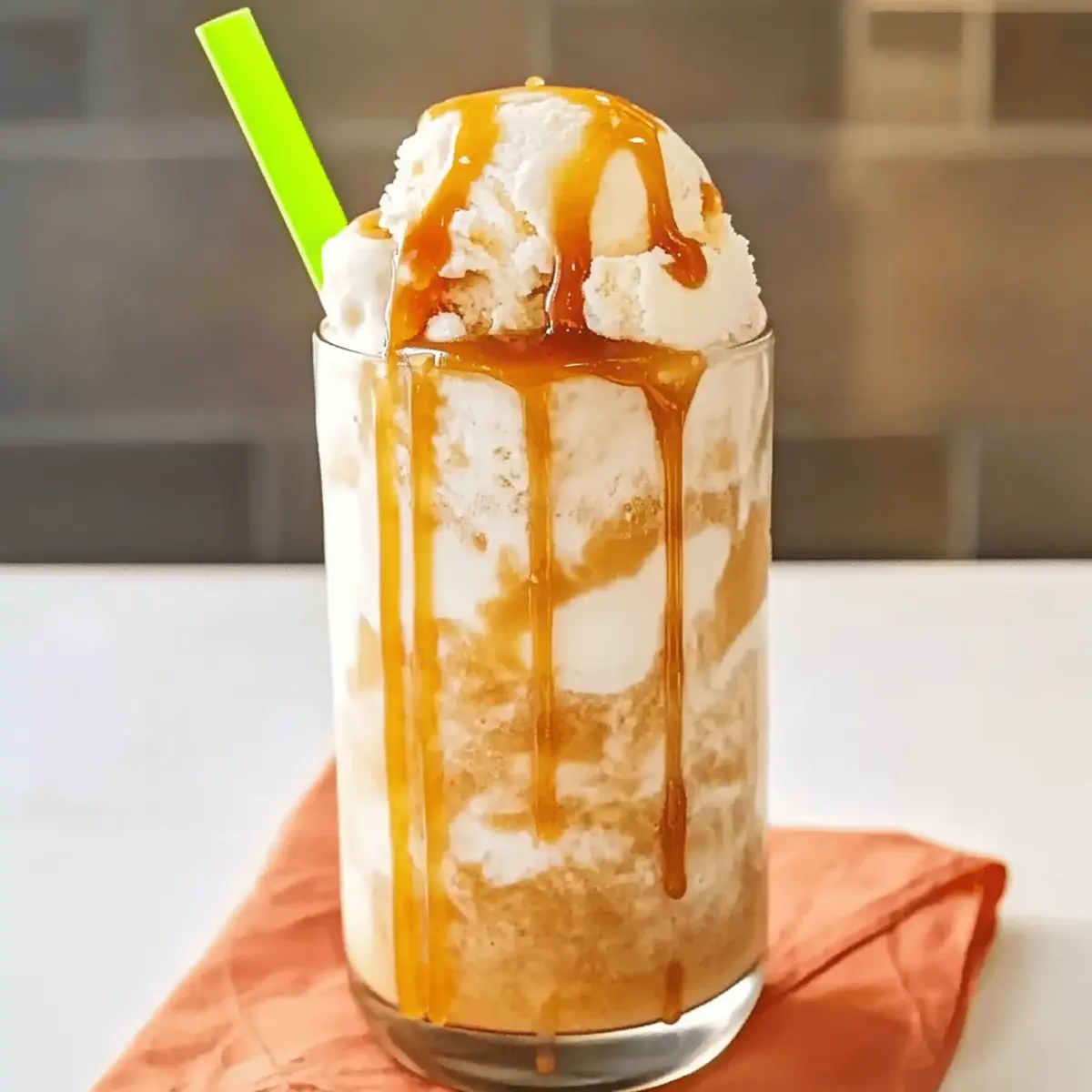 Indulge in a Creamy Caramel Apple Cider Float Bliss
