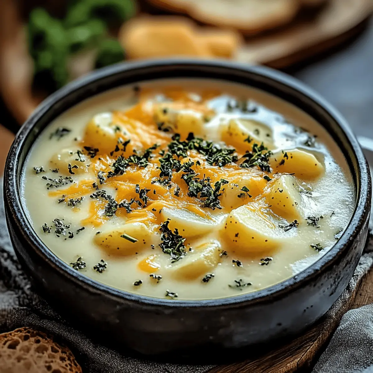 Hearty Cheddar Garlic Herb Potato Soup for Cozy Nights