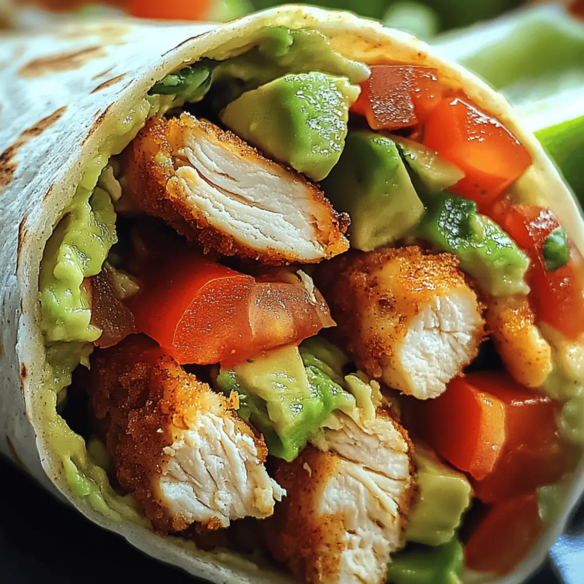 Delicious Chicken Avocado Wrap Perfect for Light Meals