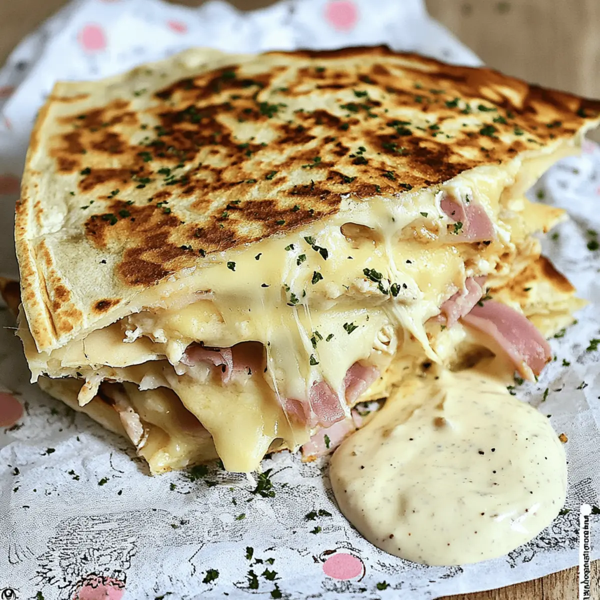 Savor Delicious Chicken Cordon Bleu Quesadillas at Home