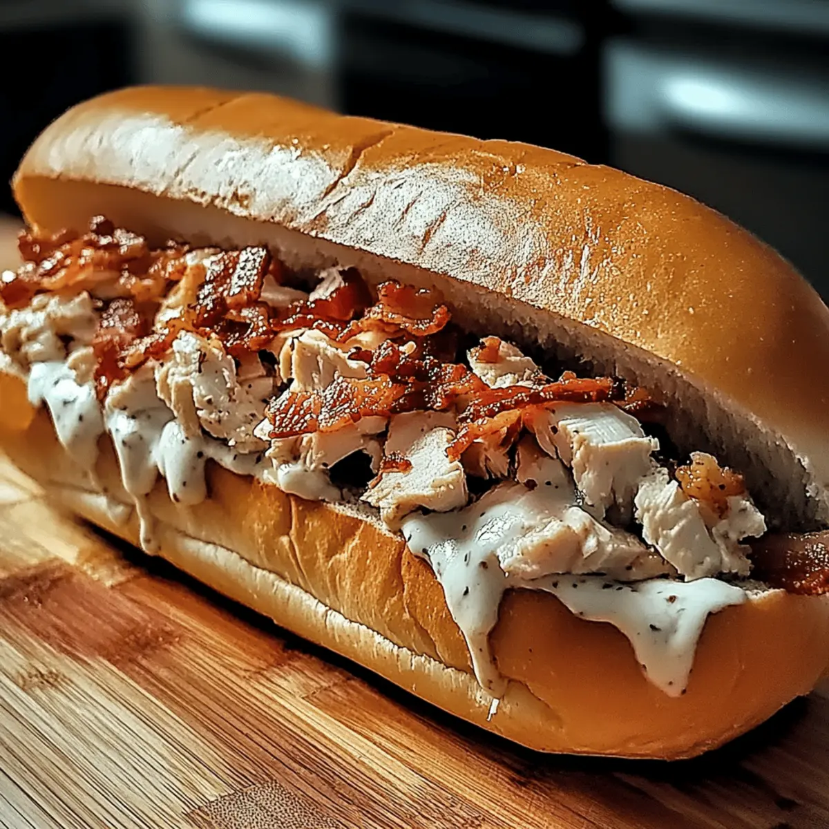 Savor the Flavor: Chopped Chicken Bacon Ranch Sub Delight