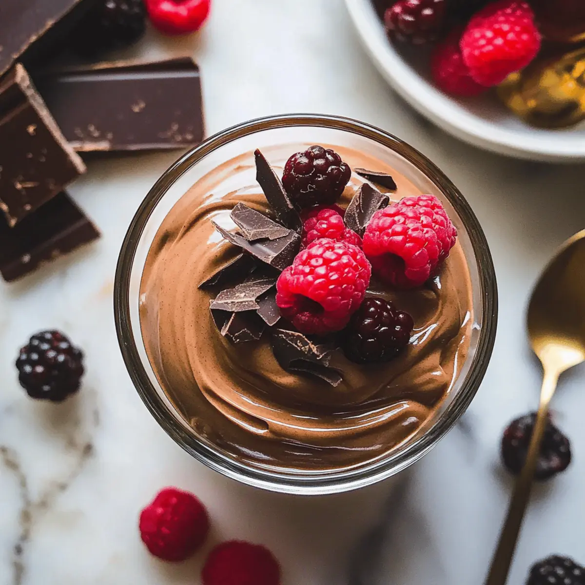 Indulge in Creamy Cottage Cheese Dark Chocolate Mousse