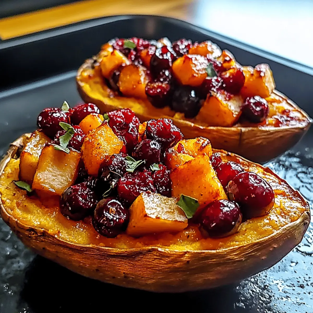 Cranberry Apple Twice-Baked Sweet Potatoes: Fall's Cozy Delight