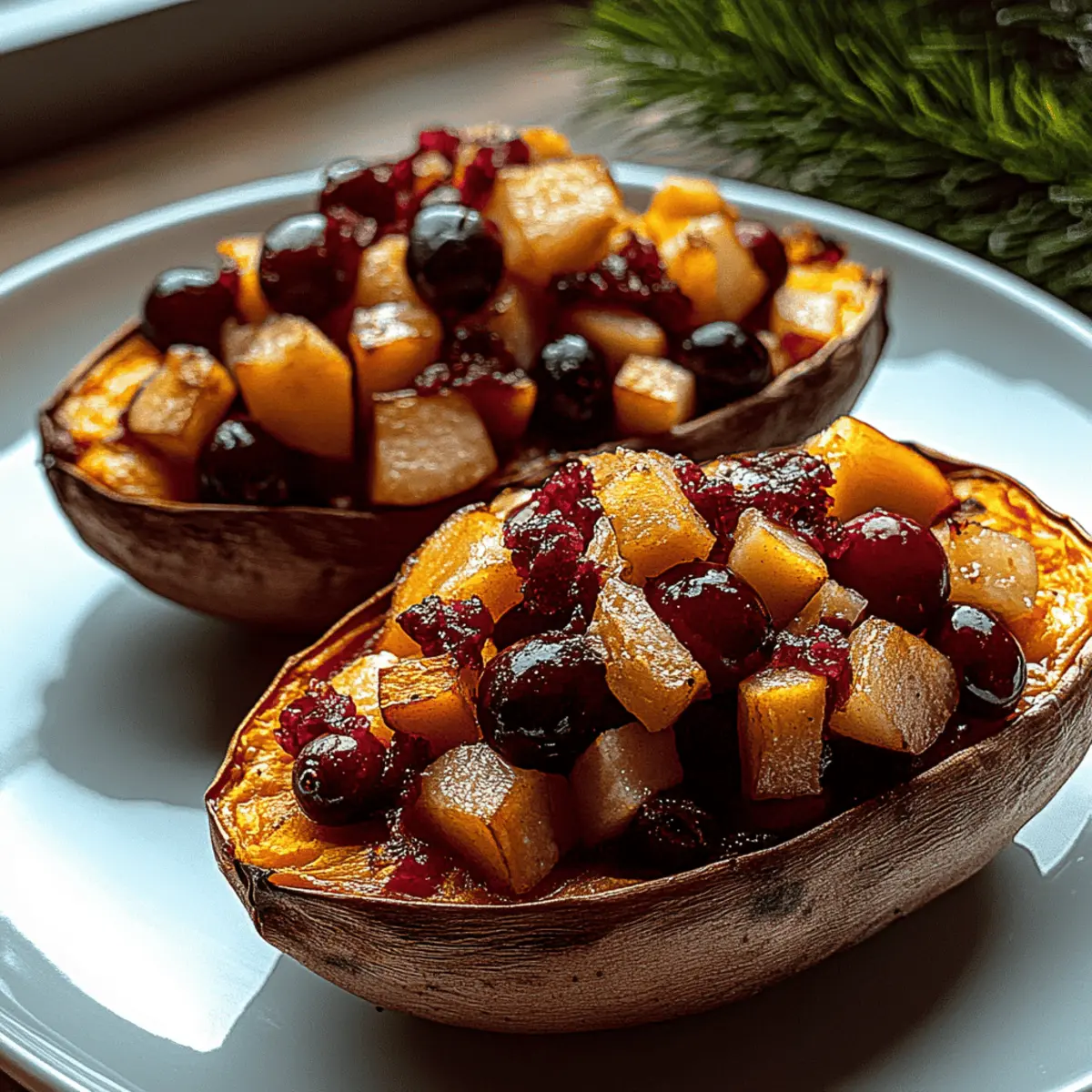 Cranberry Apple Twice-Baked Sweet Potatoes: Holiday Bliss