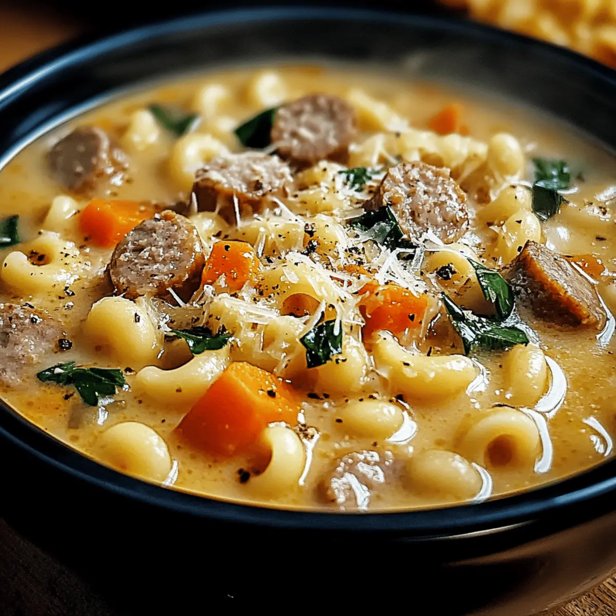 Creamy Parmesan Italian Sausage Ditalini Soup for Cozy Nights