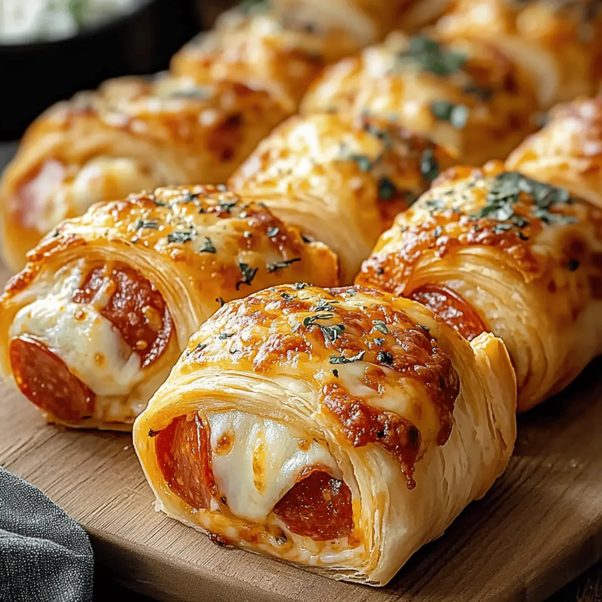 Flaky Pepperoni Pizza Rolls with Mozzarella and Herbs in 30 Minutes