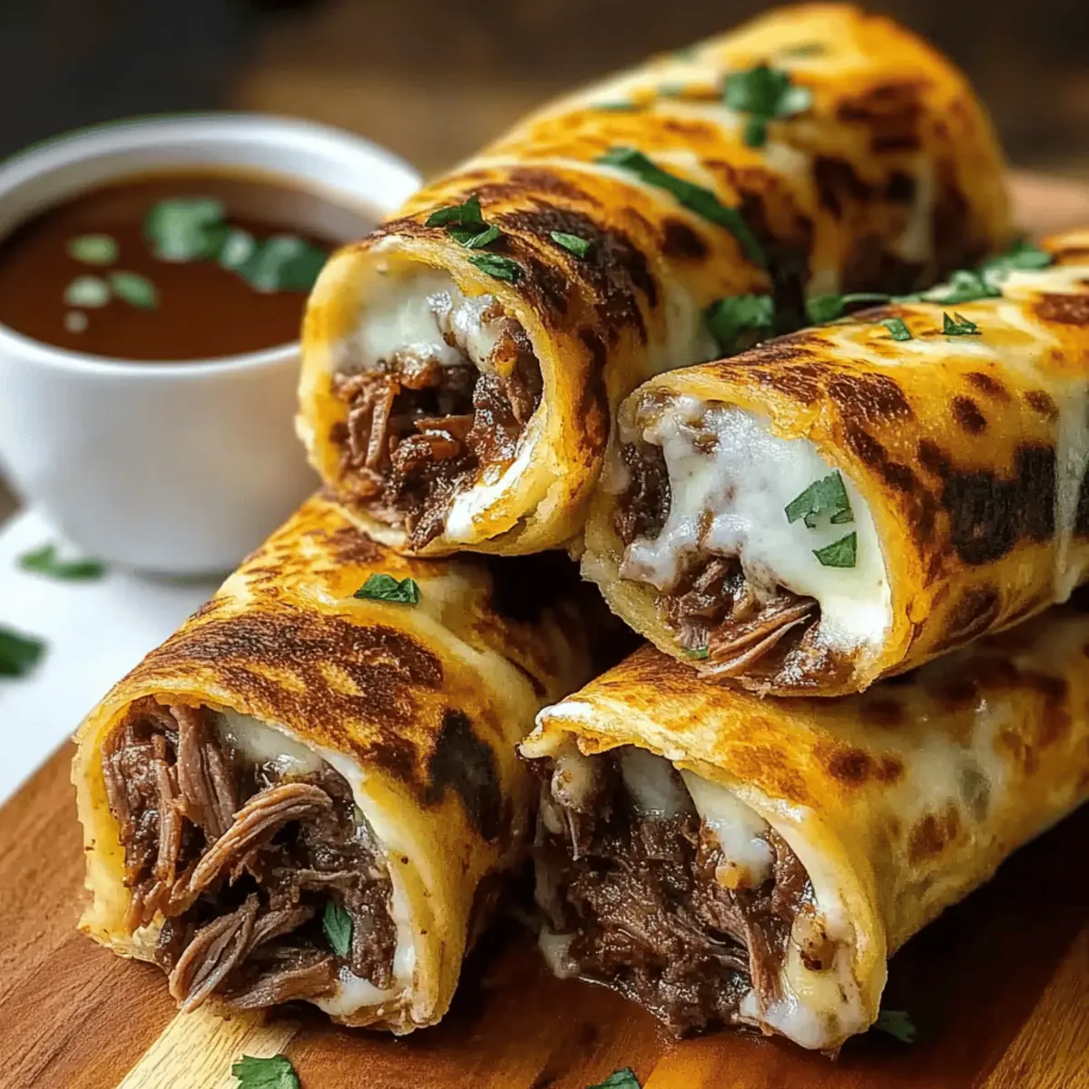Delicious French Dip Tortilla Roll Ups for Quick Comfort Food