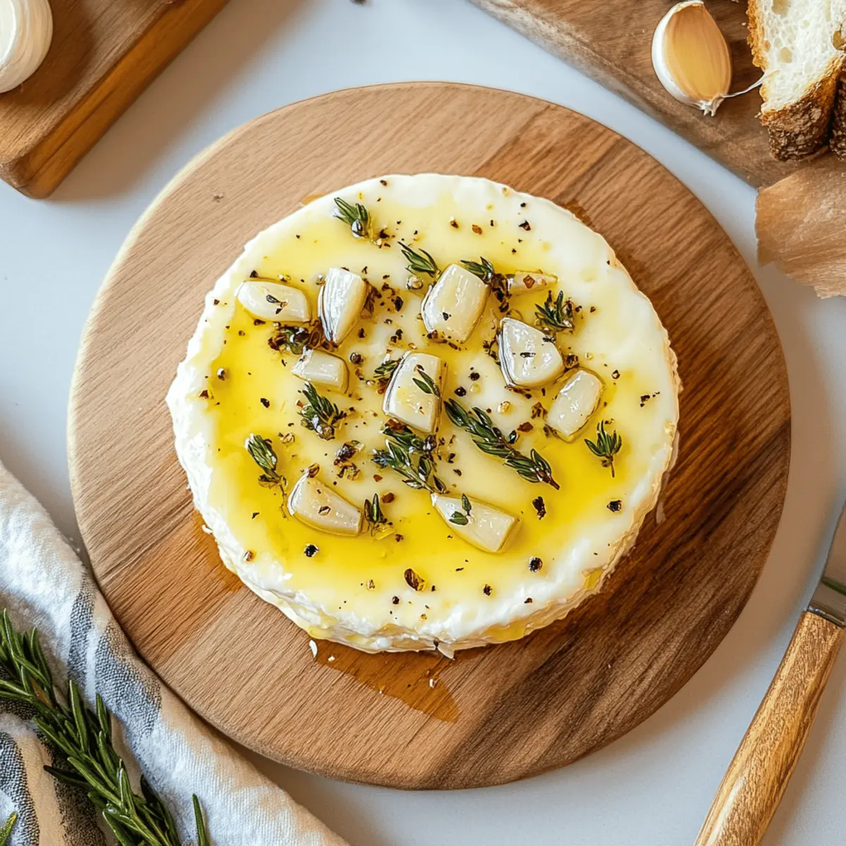 Irresistible Garlic Butter Baked Brie for Cozy Gatherings
