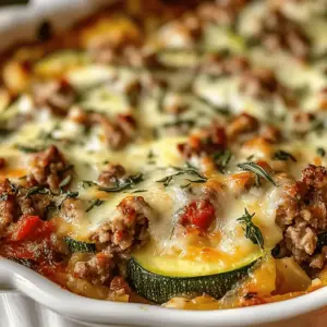Ground Turkey Zucchini Casserole