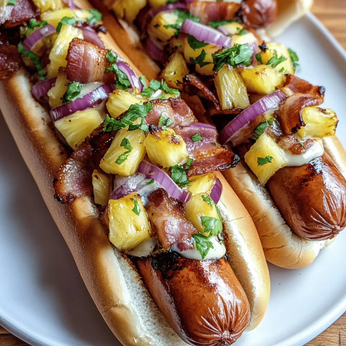 Hawaiian Hot Dog with Pineapple and Bacon: A Flavorful Twist