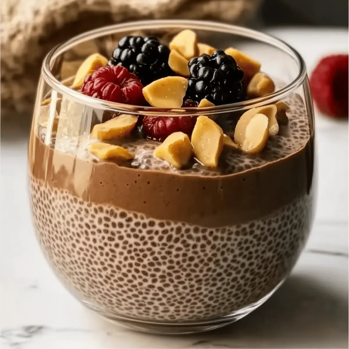 High-Protein Chocolate Peanut Butter Chia Seed Pudding Bliss