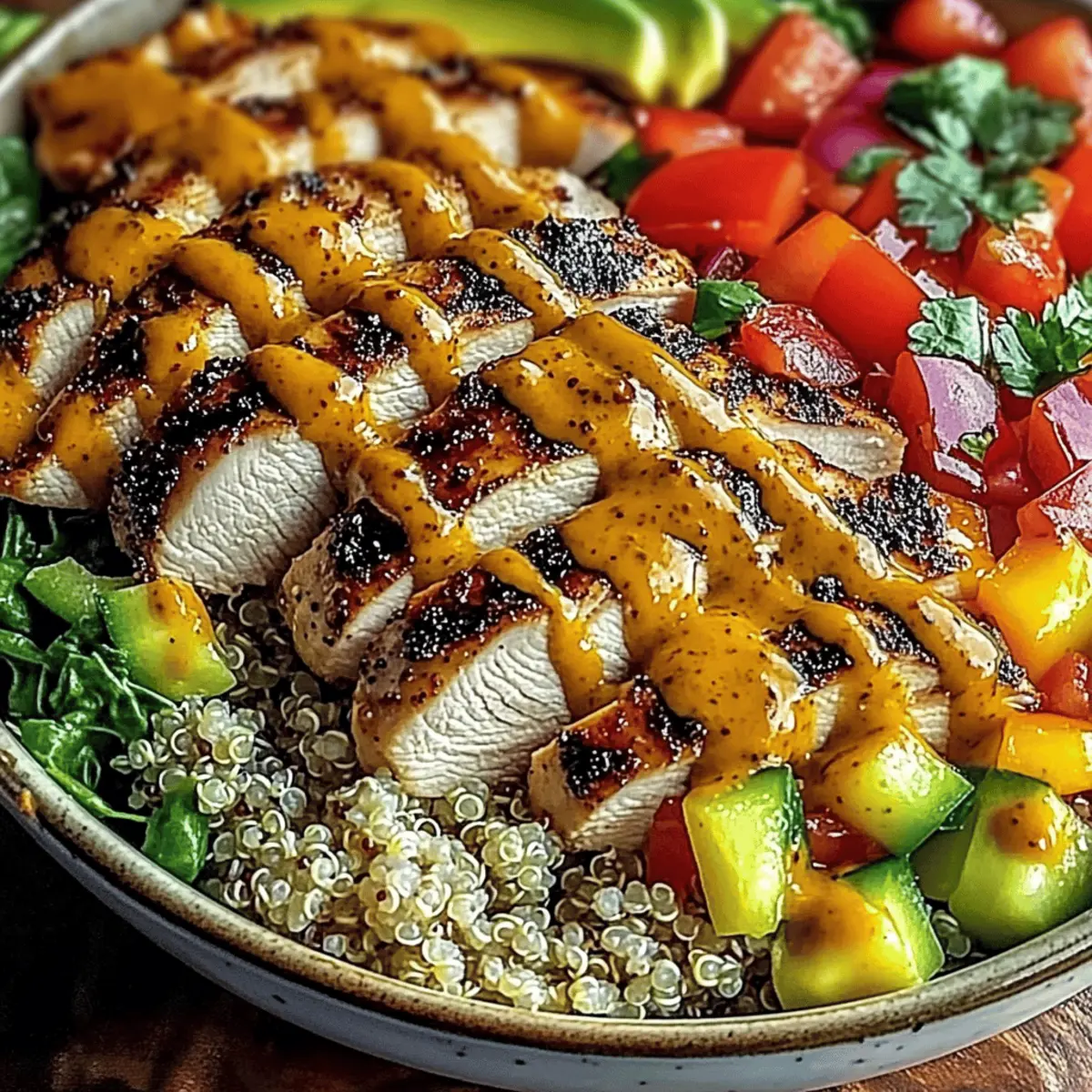 Honey Mustard Chicken Quinoa Power Bowl for a Healthy Boost
