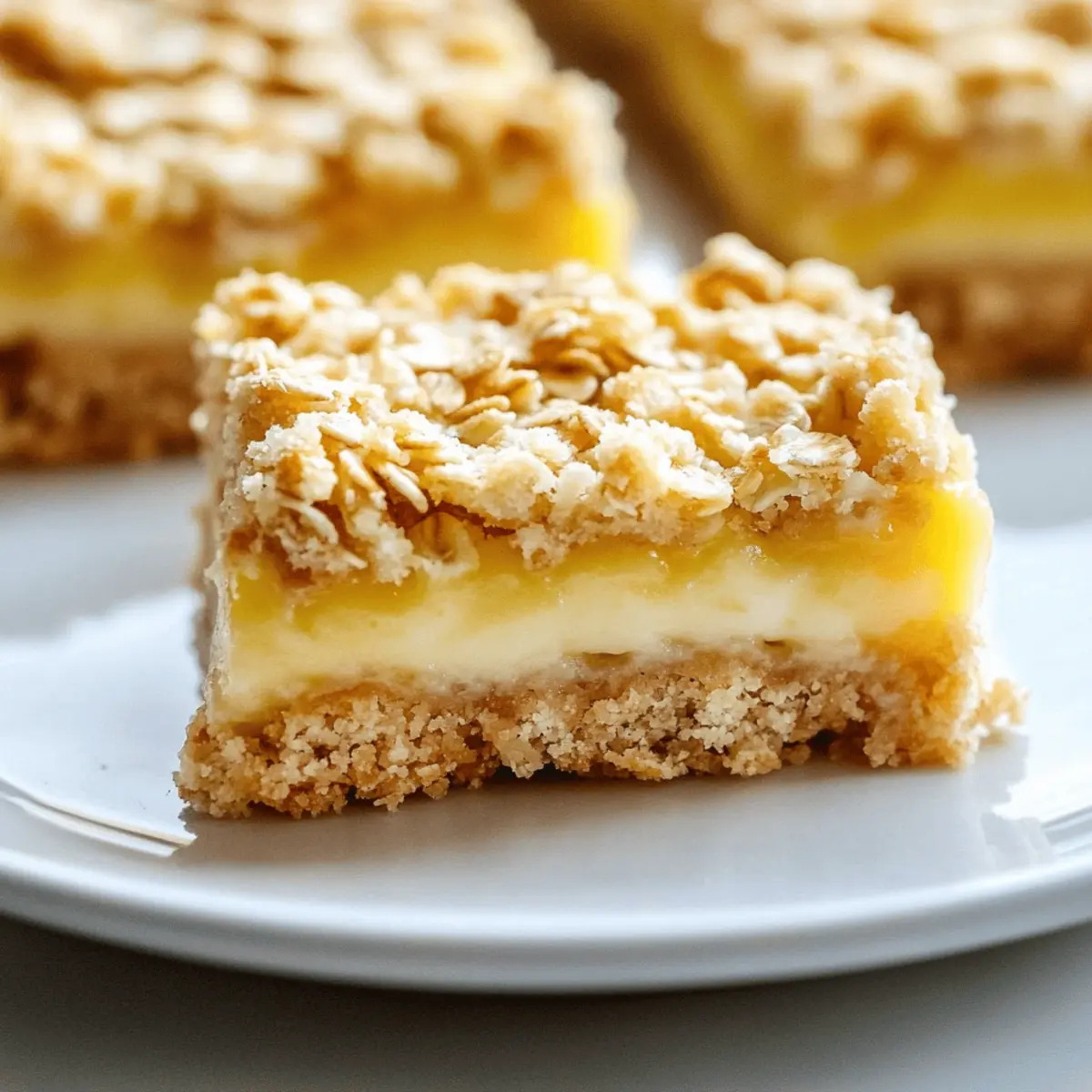 Lemon Oatmeal Crumble Bars that Brighten Your Day