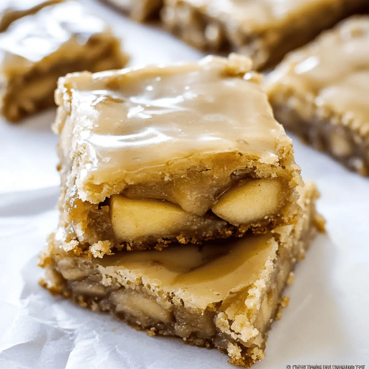 Maple Glazed Apple Blondies for a Cozy Fall Treat