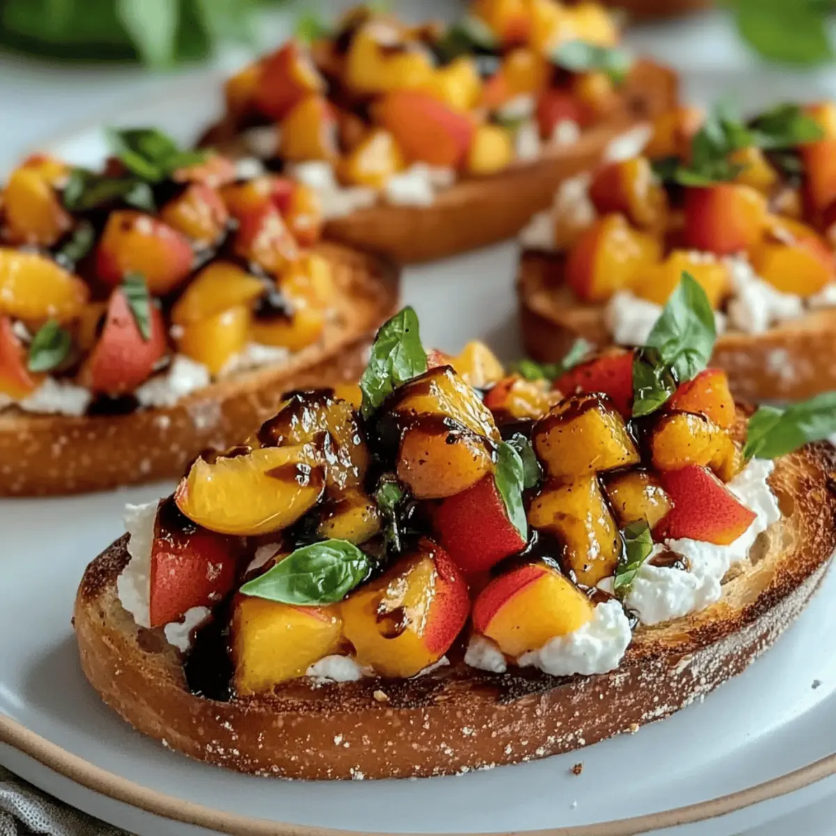 Peach Bruschetta Whipped Ricotta: A Summery Flavor Blast