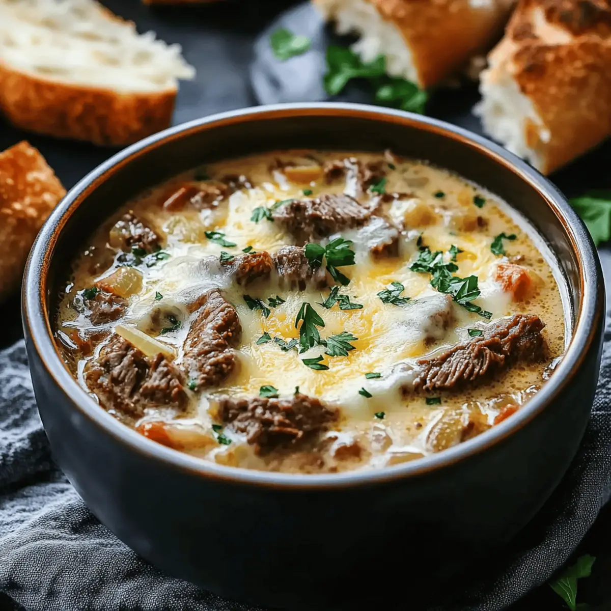 Philly Cheese Steak Soup: Comforting Bliss in a Bowl