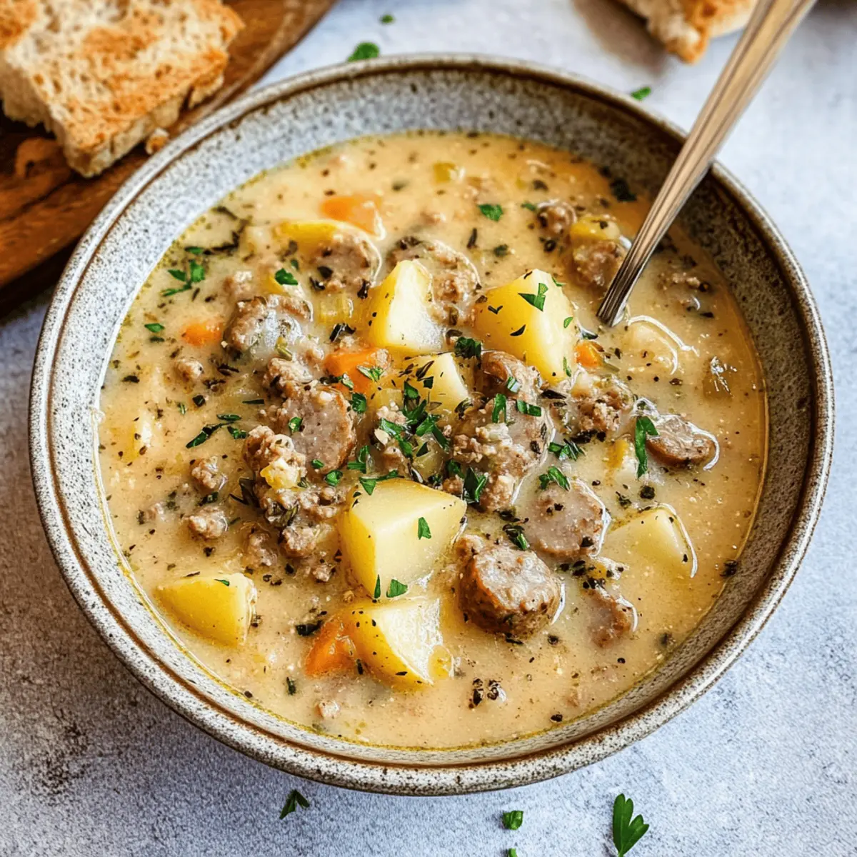 Hearty Potato and Sausage Chowder for Cozy Comfort Nights