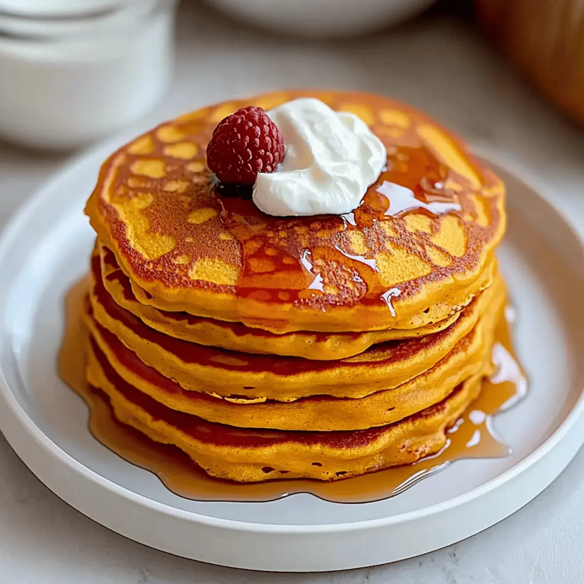 Pumpkin Greek Yogurt Pancakes for a Cozy Fall Breakfast