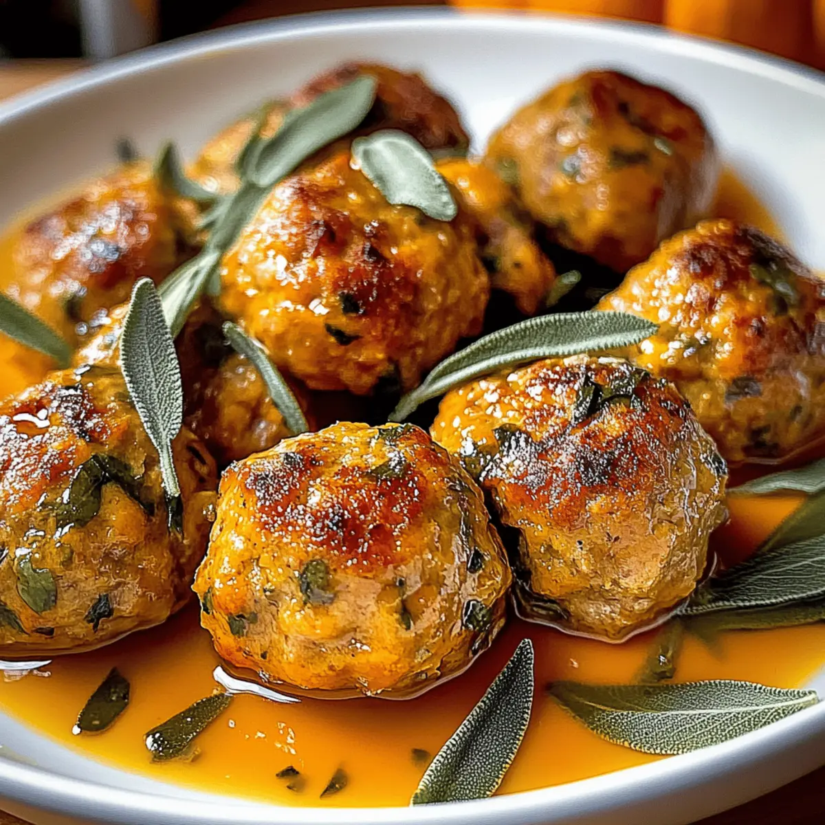 Pumpkin Sage Turkey Meatballs: Cozy Comfort Food Delight