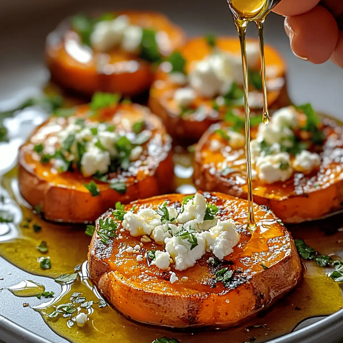 Roasted Sweet Potato Rounds with Honey & Feta for Any Occasion