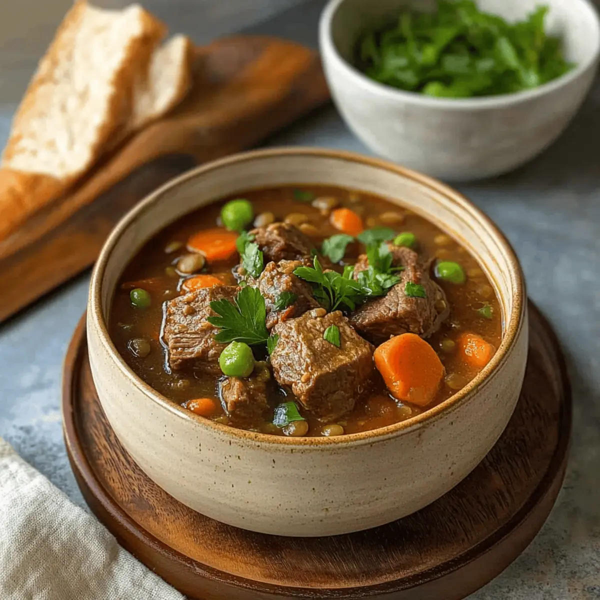 Savory Slow Cooker Beef and Lentil Stew for Cozy Nights