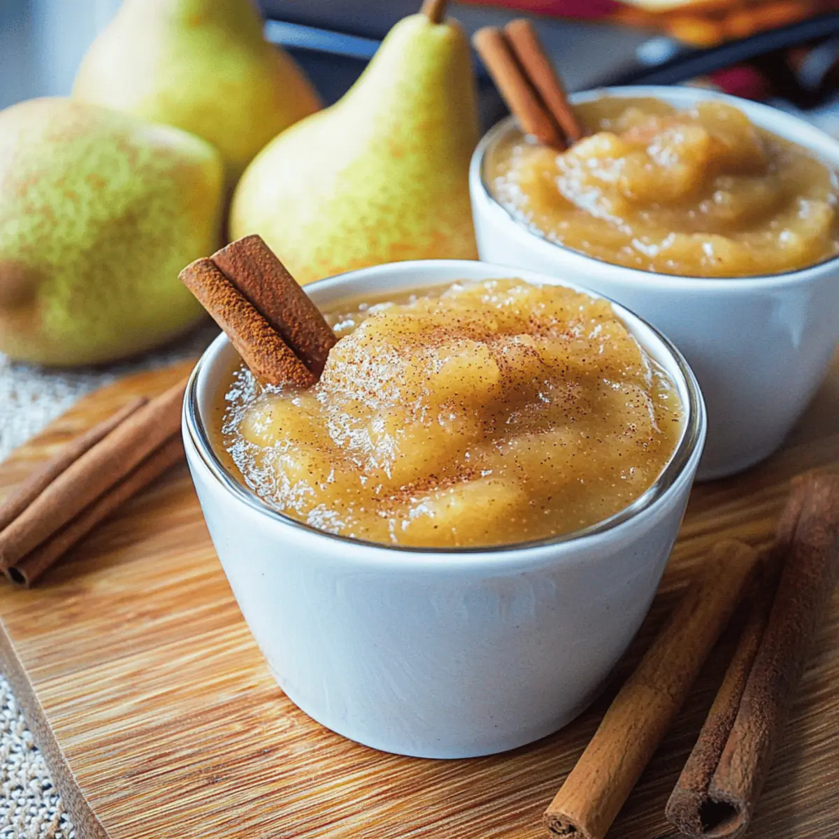 Delicious Slow Cooker Pear Applesauce with Warming Spices