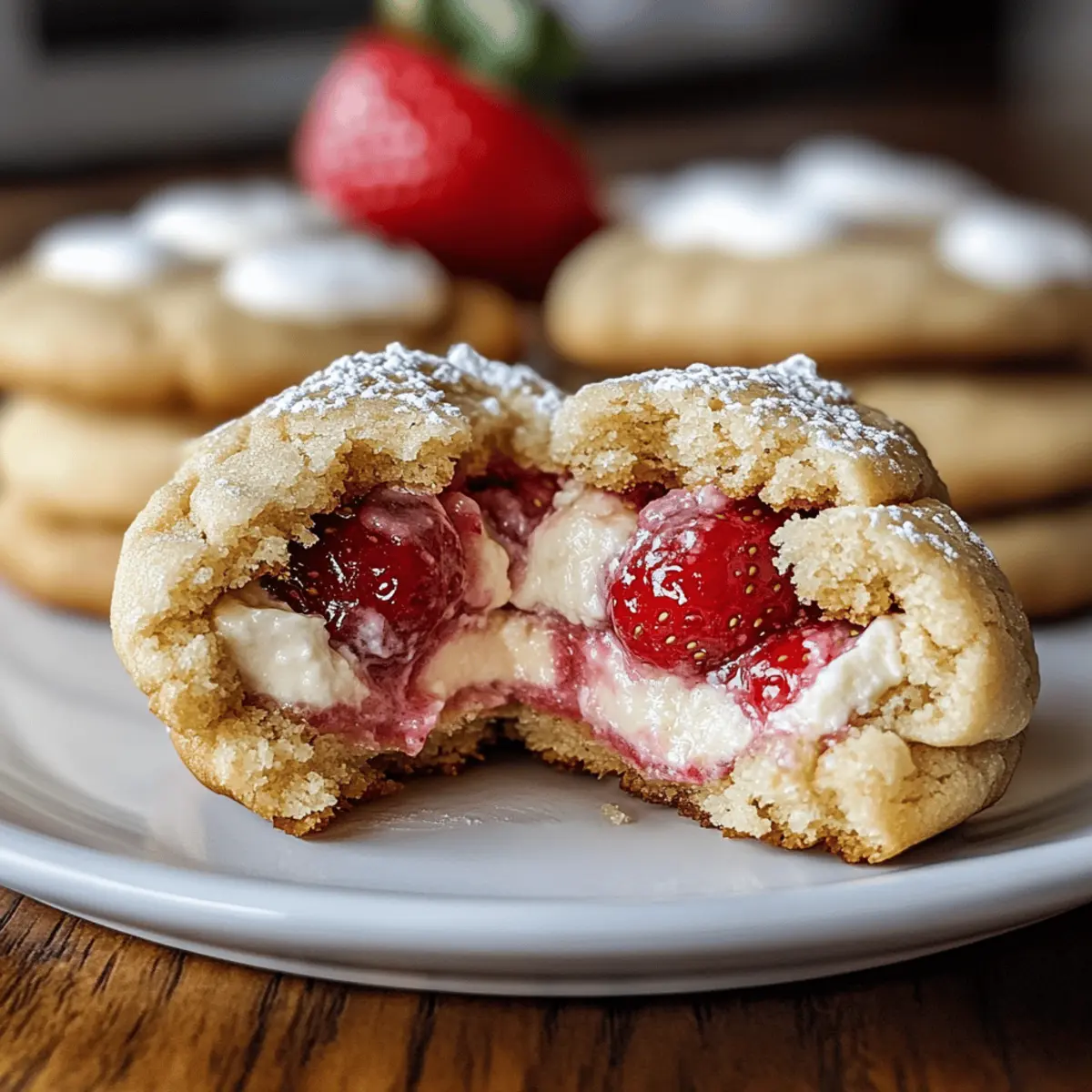 Delicious Strawberry Cheesecake Stuffed Cookies to Brighten Your Day