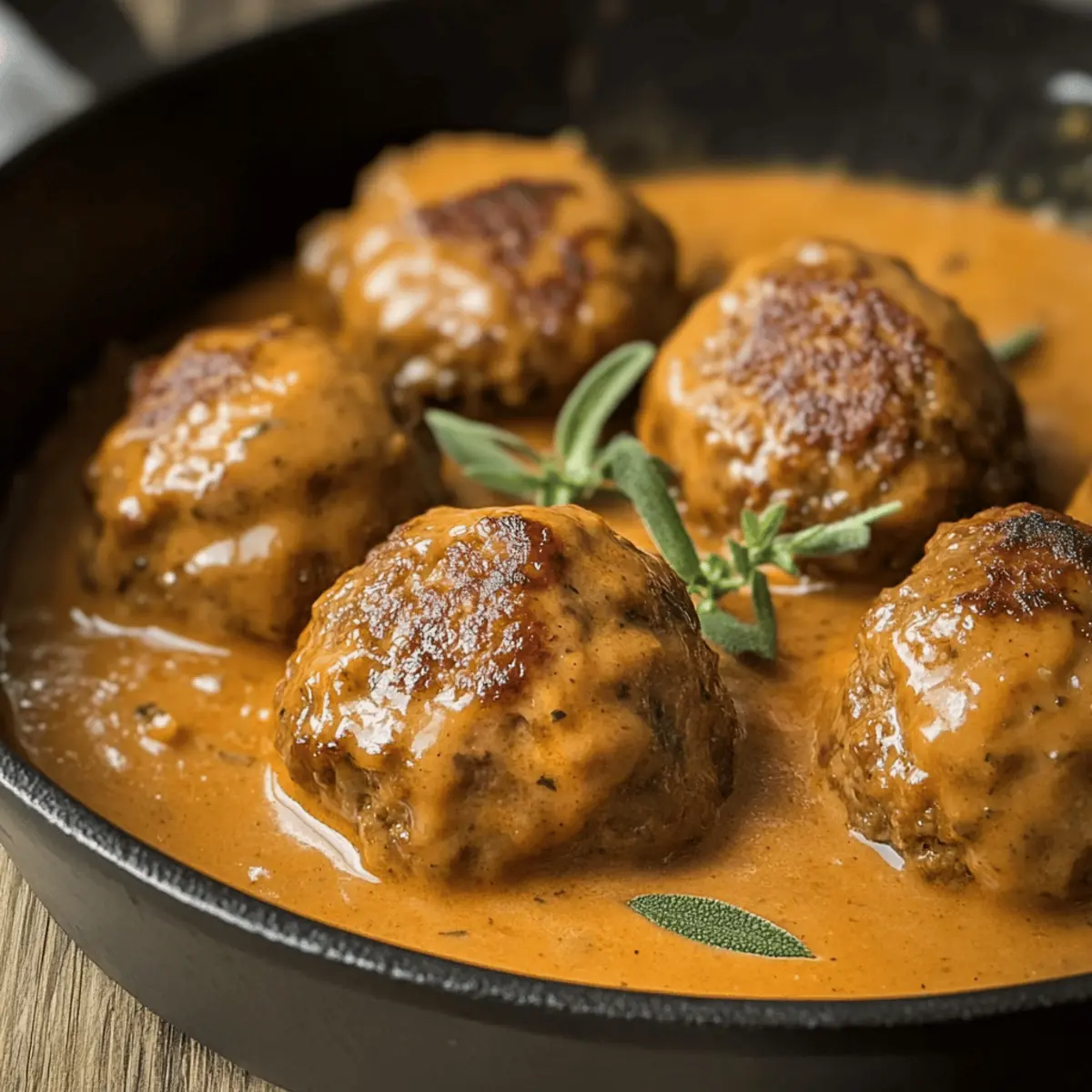 Delicious Turkey Meatballs in Pumpkin Sage Sauce Bliss