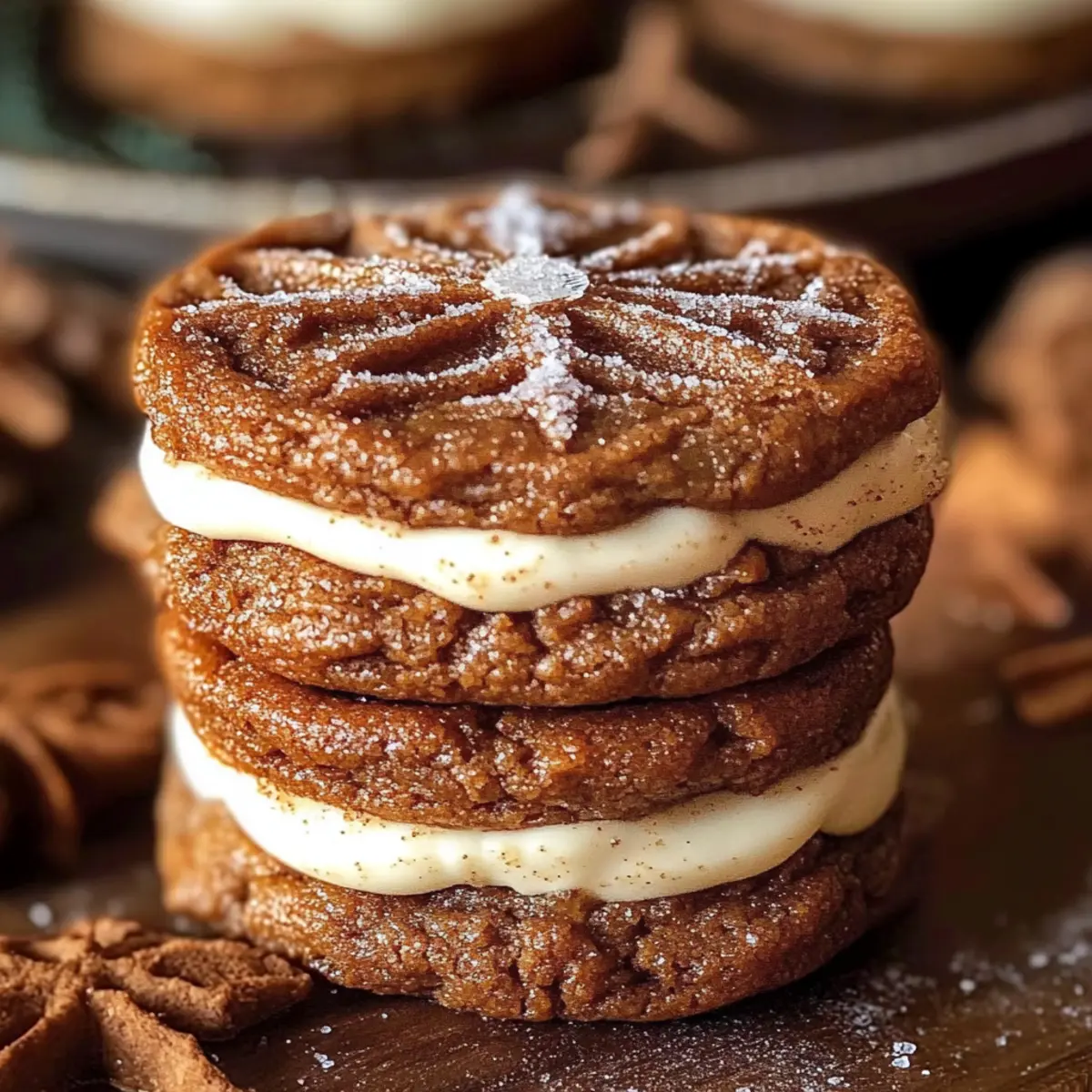 Gingerbread Cheesecake Cookies