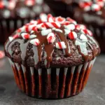 Peppermint Hot Chocolate Muffins