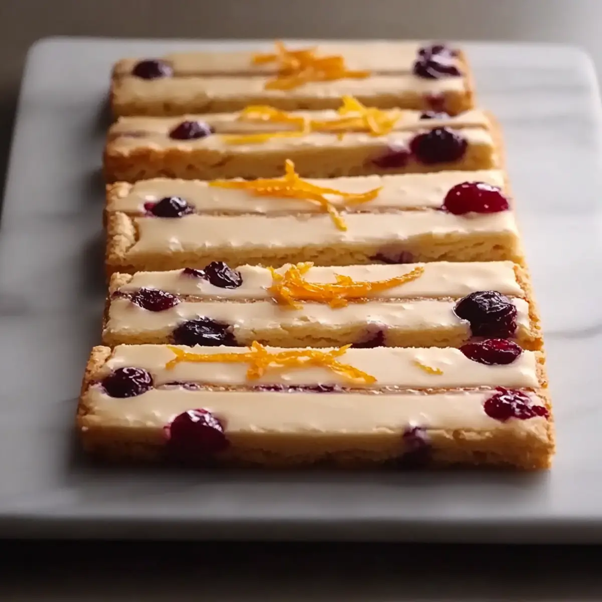 Orange Cranberry Shortbread Cookies
