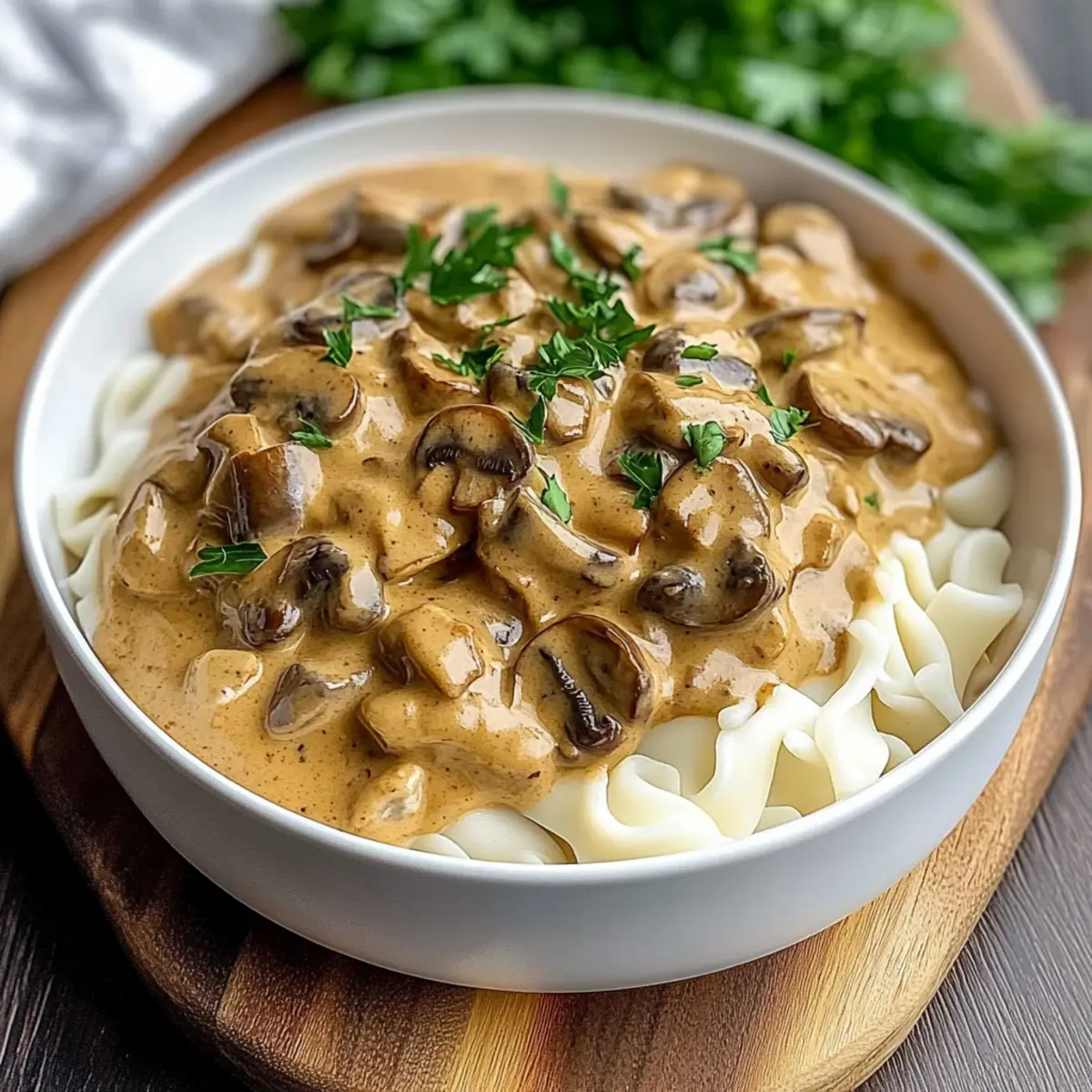 Creamy Mushroom and Seitan Stroganoff to Satisfy Your Cravings