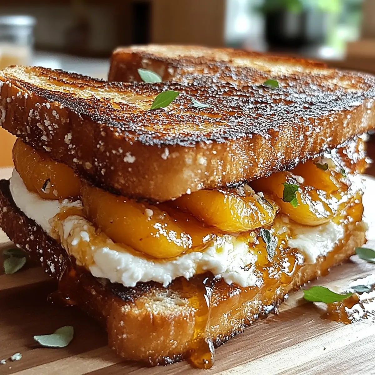 Caramelized Peach and Brie Grilled Sandwiches You’ll Love