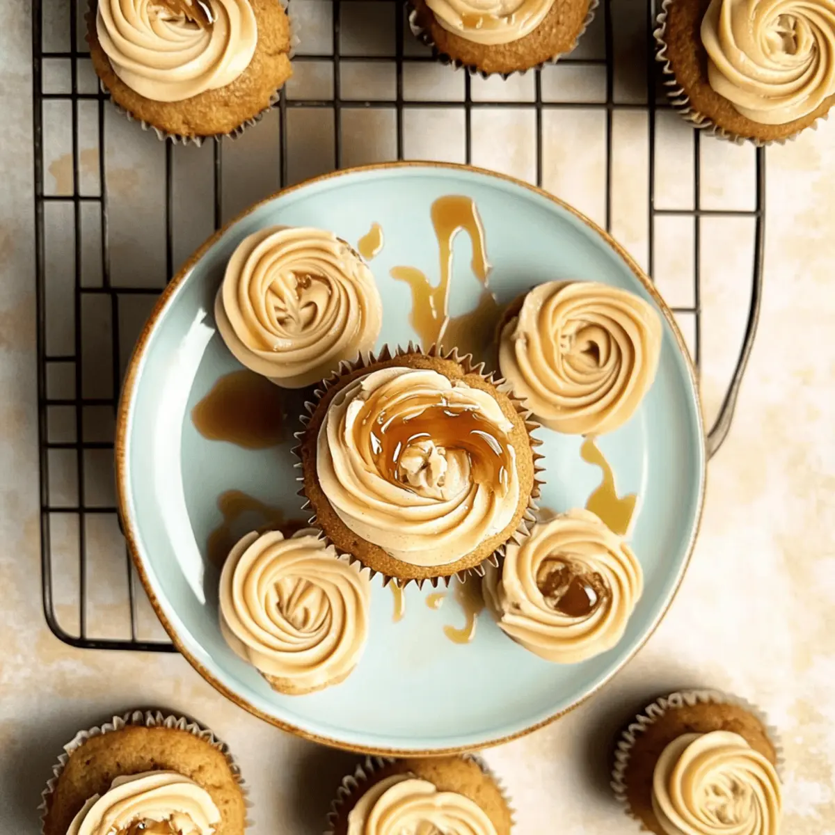 Delicious Apple Cupcakes with Miso Caramel Frosting Bliss