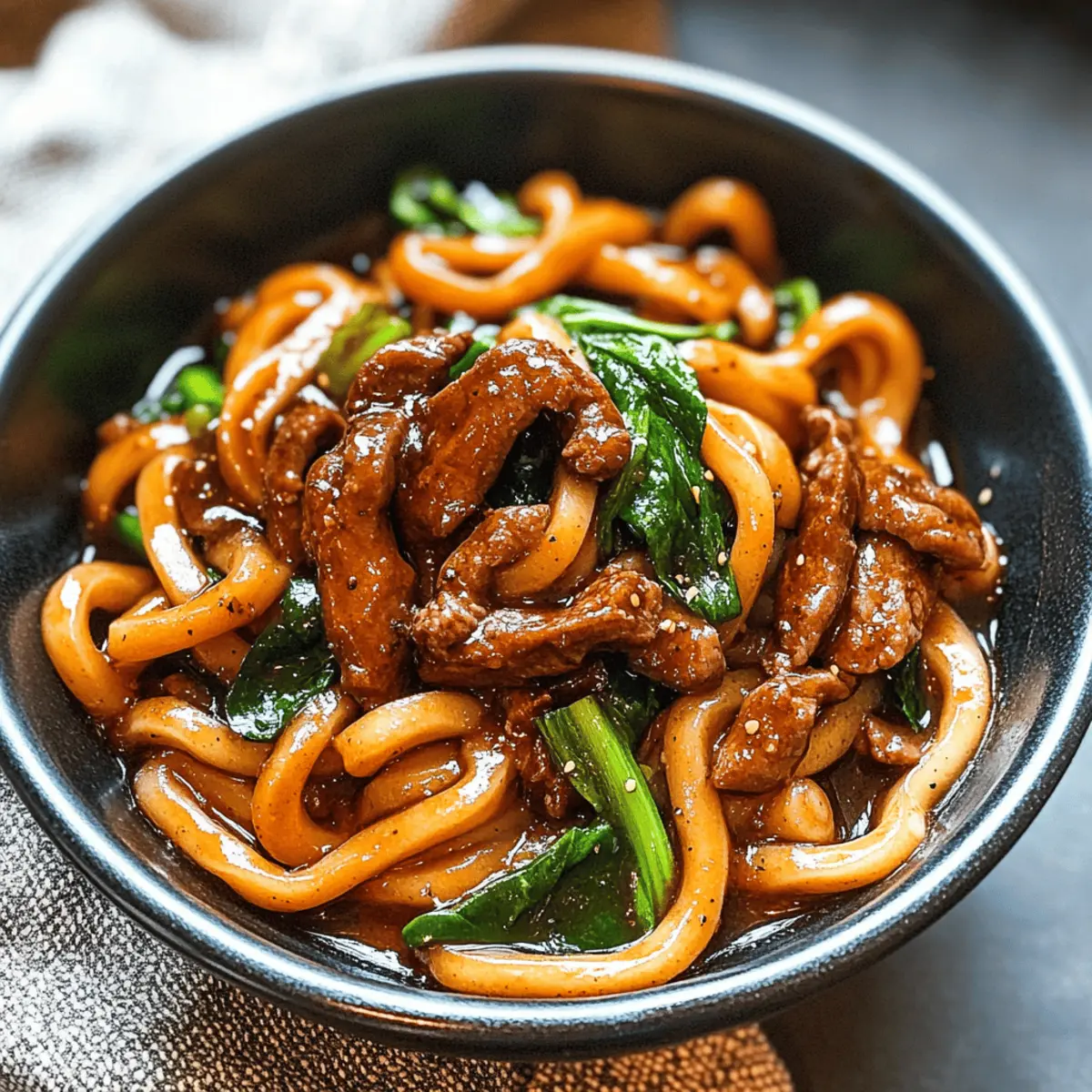 Savor the Bold Flavors of Black Pepper Beef Udon Noodles
