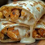Cheesy Garlic Chicken Wraps