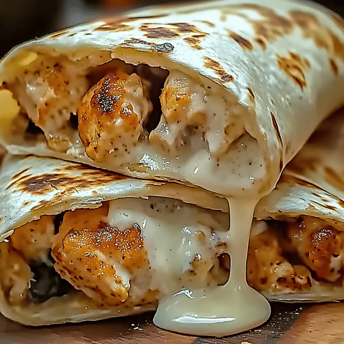 Irresistible Cheesy Garlic Chicken Wraps in Just 23 Minutes