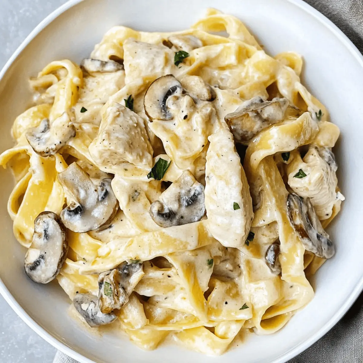 Indulge in Chicken Mushroom Fettuccine Alfredo Bliss