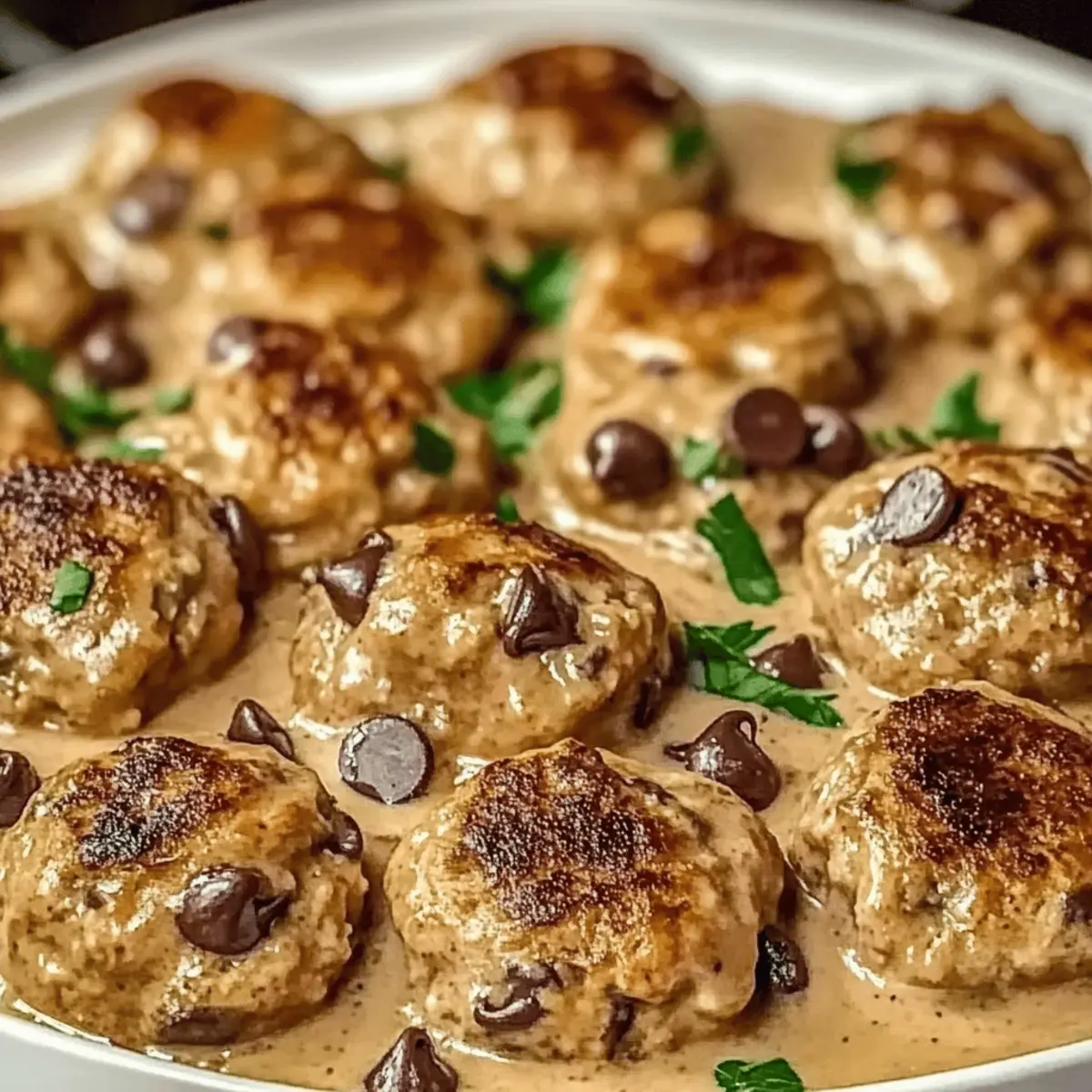 Creamy Mushroom Chicken Meatballs