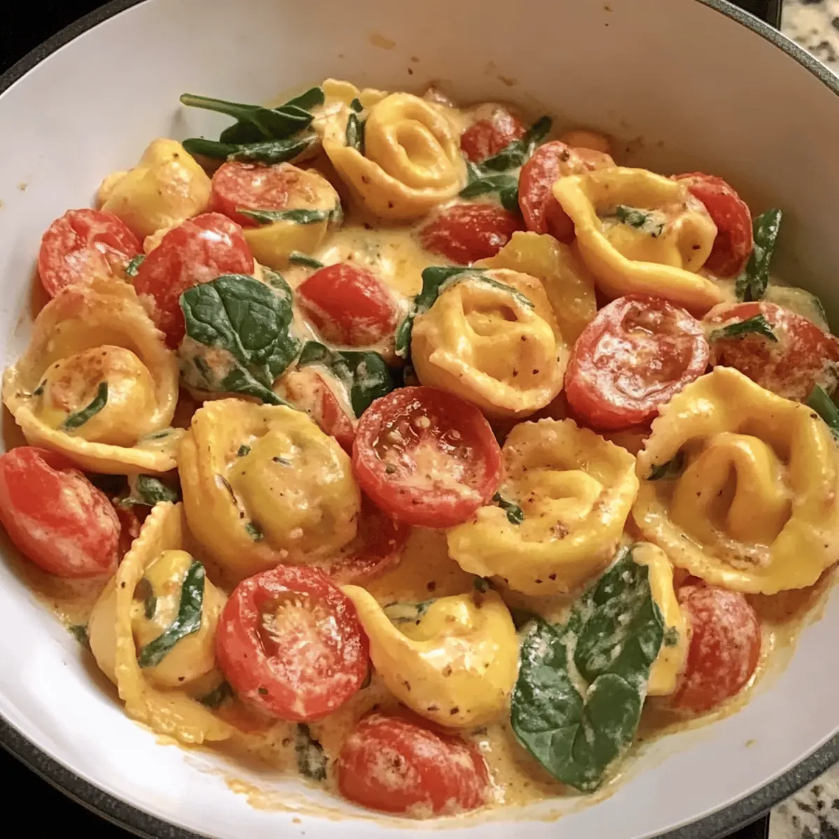 Creamy Tortellini with Tomatoes: A Comforting One-Pan Delight