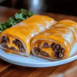 Garlic Butter Beef Cheeseburger Rollups