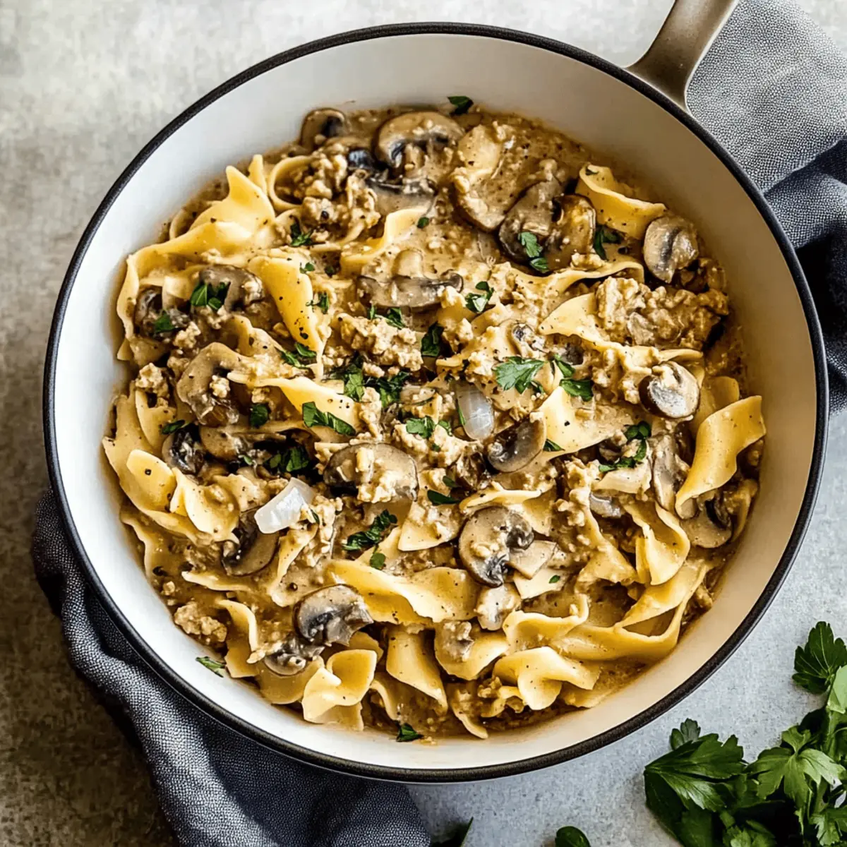 Creamy Ground Turkey Stroganoff in Just 30 Minutes
