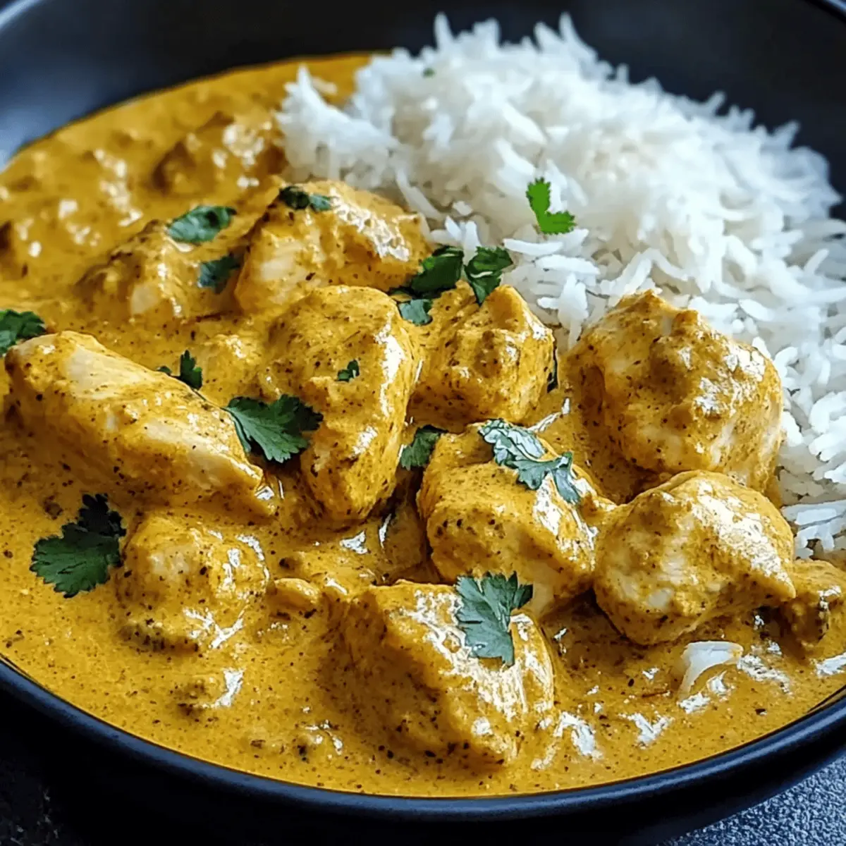 Mouthwatering Homemade Chicken Korma with Flatbread or Rice