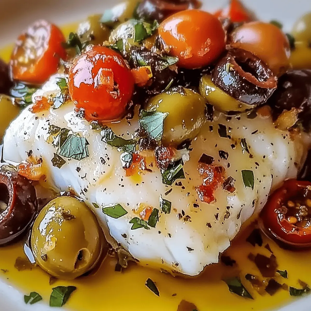 Mediterranean Baked Cod with Olives for a Flavorful Night